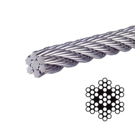 Nerezové ocelové lano 7x7, AISI 316 v metráži